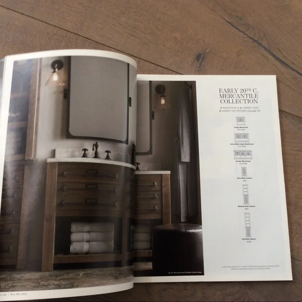 RH restoration hardware catalog table look book
